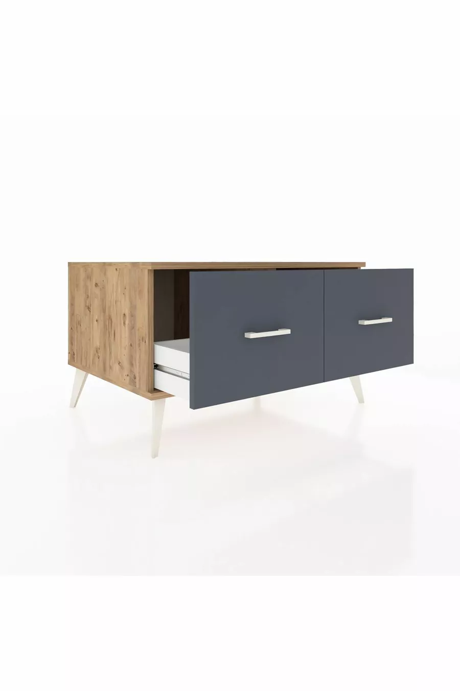 Commode Kronos 2 tiroirs Pin-Pin/Anthracite