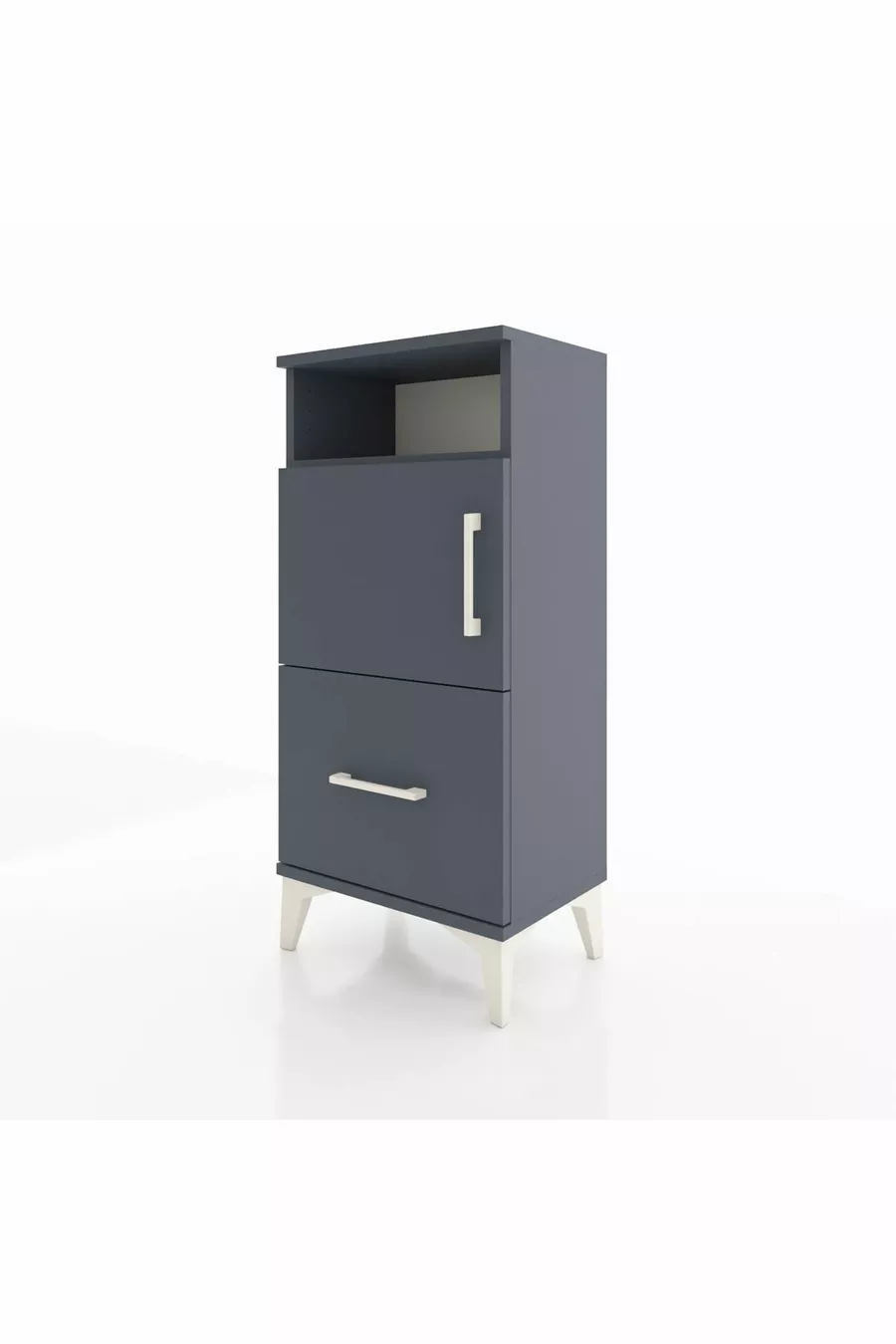 Arges Cabinet with 2 Shelves, 1 Drawer, 2 Doors, Anthracite-Anthracite