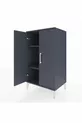 Commode Hyperion 2 étagères 2 portes Anthracite-Anthracite