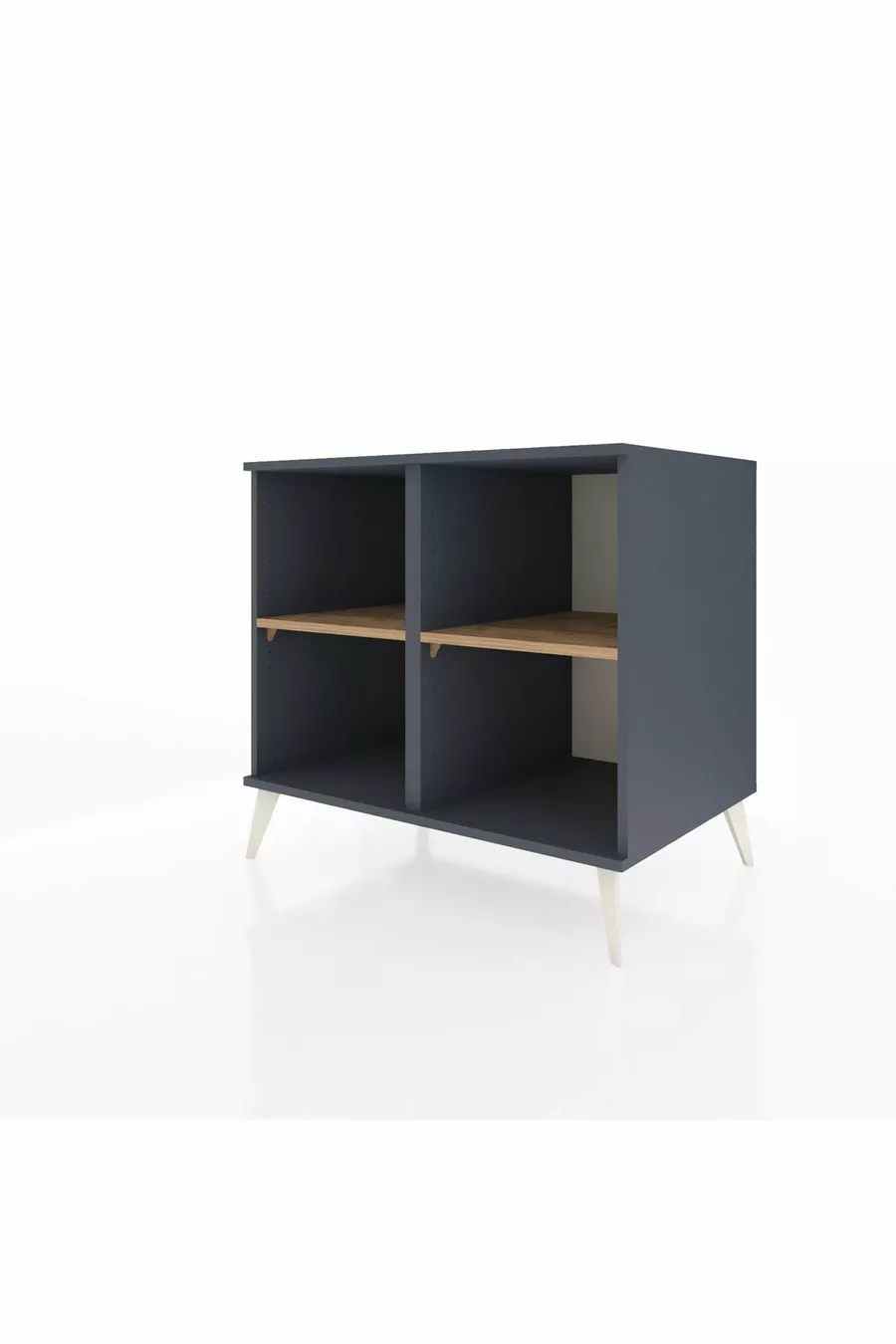 Cassettiera Kronos 2 Ripiani Antracite-Antracite/Pino