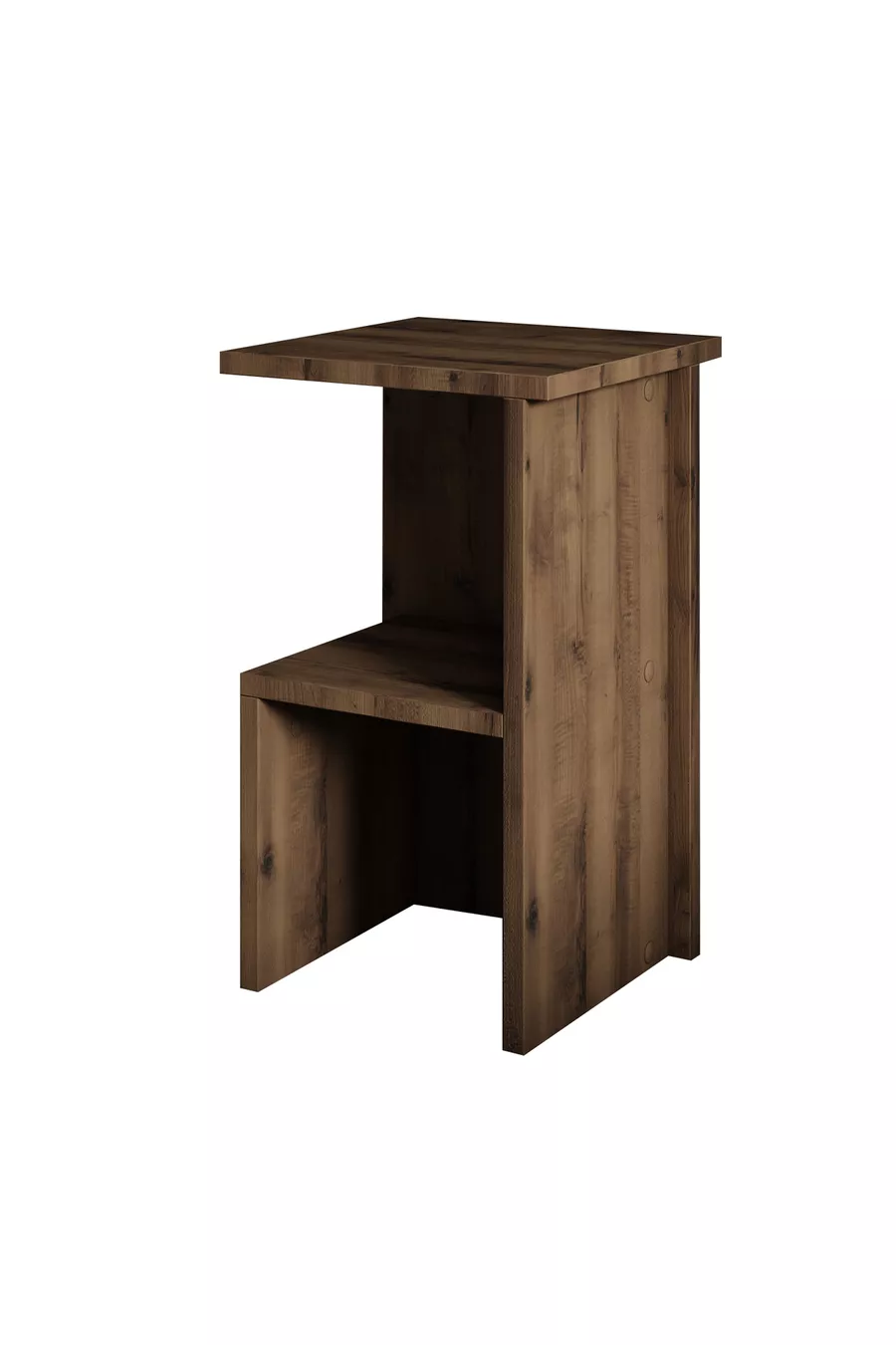 Roisin Modern Multipurpose Nightstand & Side Table Antique Walnut