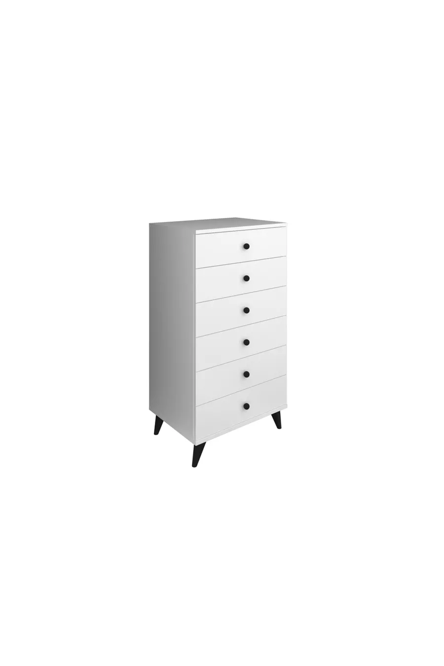 Commode Simple 6 Tiroirs BLANC