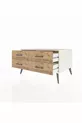 Kronos Dresser 4-Shelf Moonstone-Moonstone/Pine