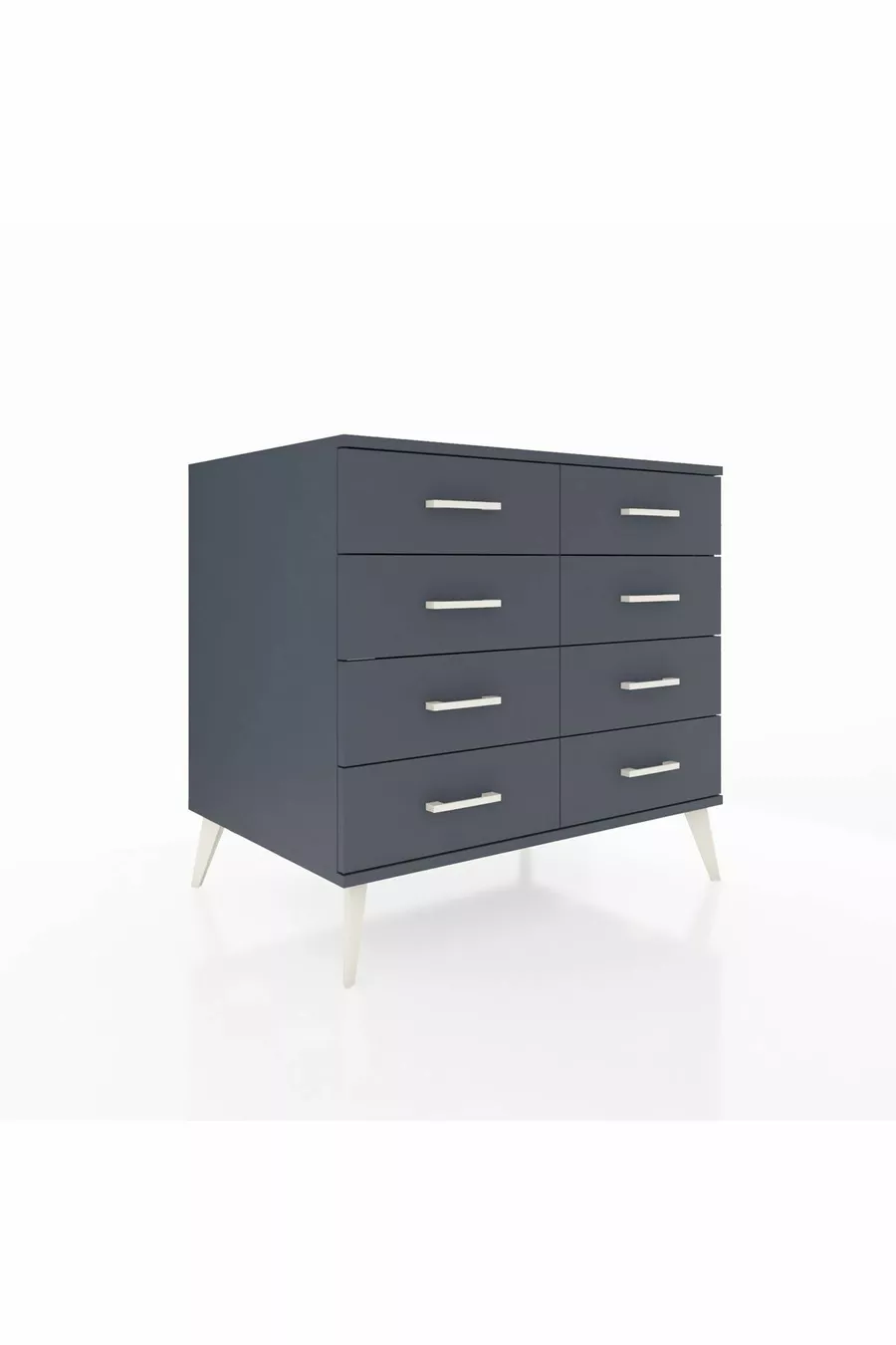 Commode Kronos 8 tiroirs Anthracite-Anthracite