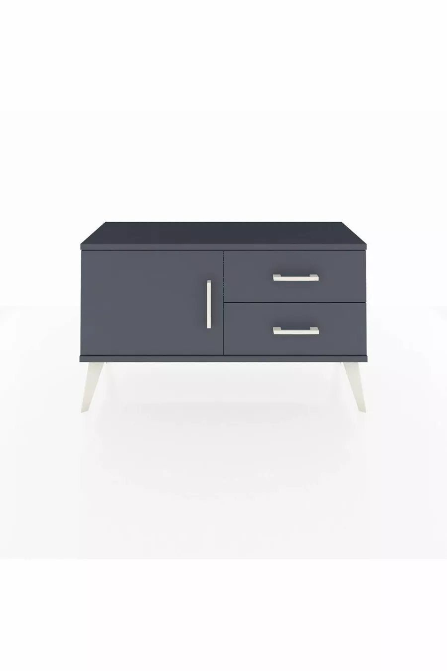 Commode Arges avec une seule étagère, 2 tiroirs et une porte, Anthracite-Anthracite