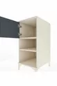 Kronos Nightstand with 2 Shelves and 1 Door, Moonstone-Anthracite
