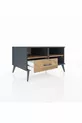 Commode Kronos avec 2 étagères et 1 tiroir Anthracite-Pin