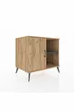 Commode Kronos à 2 étagères avec une porte, pin-pin/anthracite