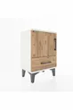 Arges Komode met 2 Planken en 1 Deur in Agaatkleur-Pine