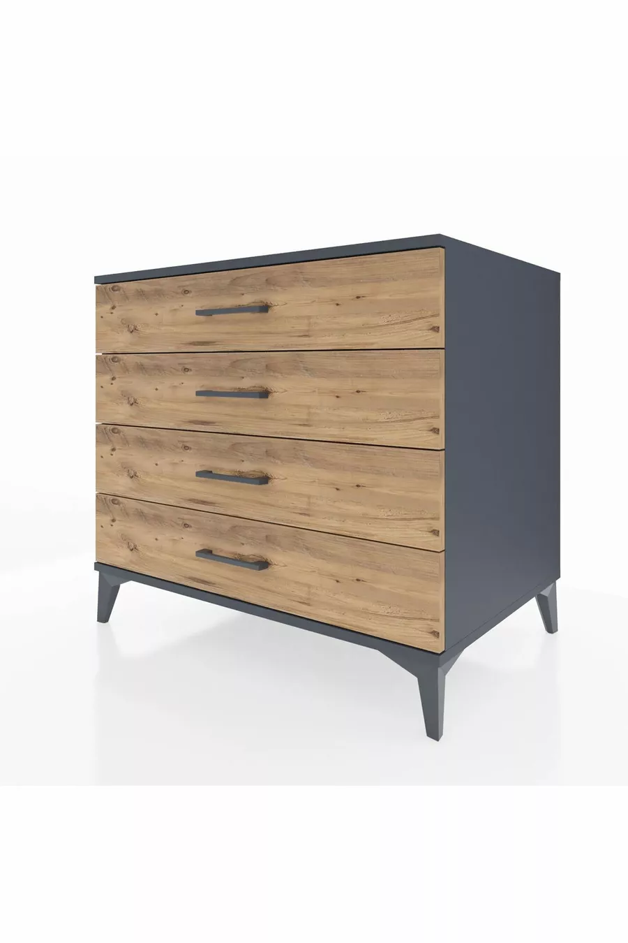 Commode Kronos 4 tiroirs Anthracite-Pin