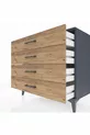 Commode Kronos 4 tiroirs Anthracite-Pin