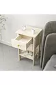 MANDOSI DOUBLE DRAWER NIGHTSTAND TRAVERTINE