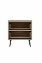 Elina Bedside Table with 2 Drawers - Gold/Anthracite
