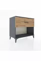 Commode Hyperion à un tiroir Anthracite-Pin