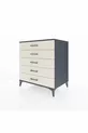 Commode Kronos 5 tiroirs Anthracite-Pierre de lune
