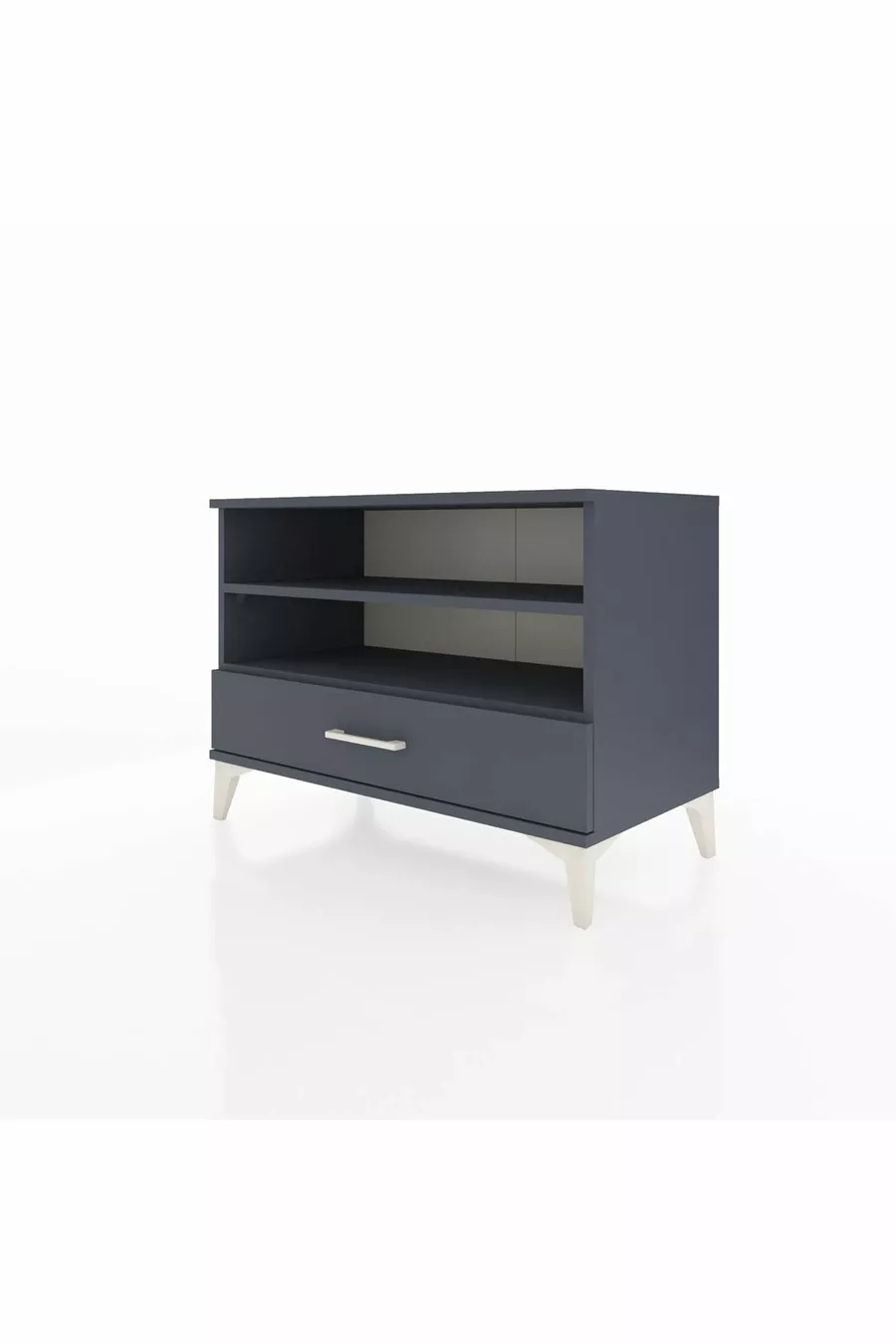 Commode Hyperion 2 étagères 1 tiroir Anthracite-Anthracite