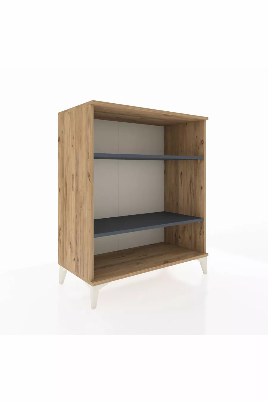 Commode Hyperion 2 étagères Pin-Anthracite