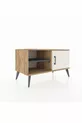 Commode Hyperion 2 étagères avec une porte en pin-pierre d'onyx / Anthracite