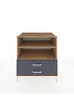 Commode Kronos avec 2 étagères et 2 tiroirs, pin-anthracite