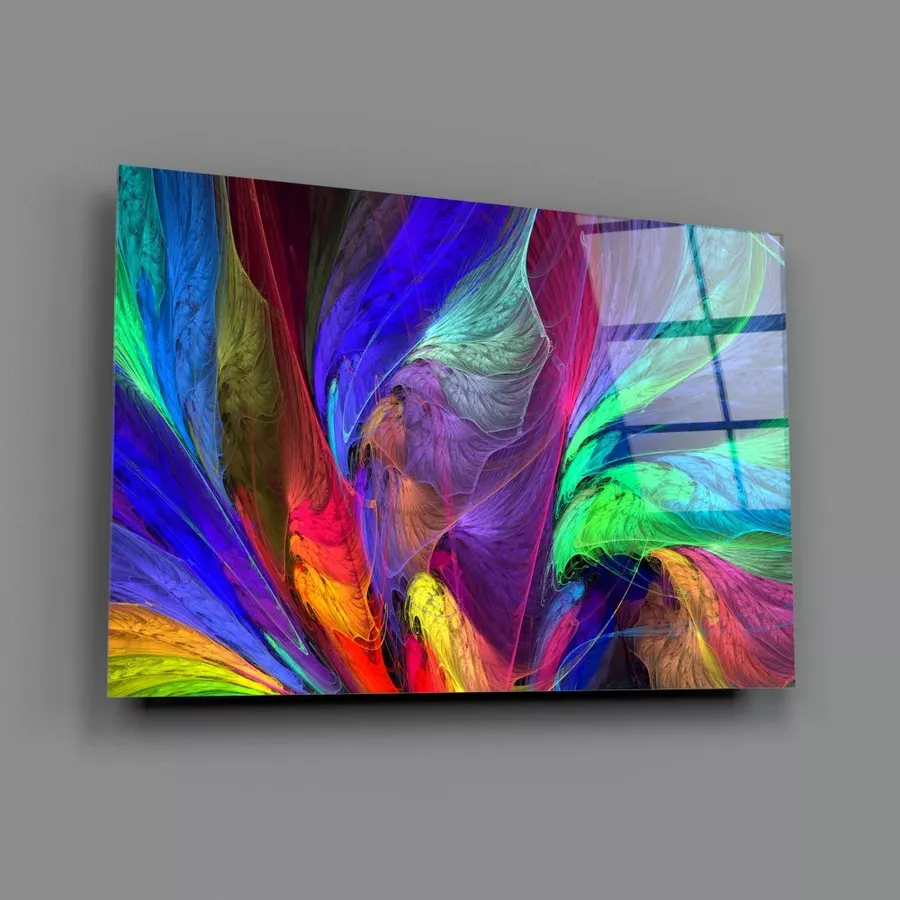 Peinture sur Verre aux Motifs Colorés