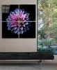 Peinture sur verre Quadro de fleurs violettes