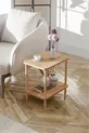 Table d'appoint latérale à 2 étagères avec large porte-journaux, bibliothèque, support pour fleurs, table de chevet, table de chevet polyvalente