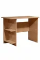 Lit superposé, Lit superposé Aura avec bureau et armoire à 3 portes, Noyer et blanc