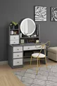 Coiffeuse moderne avec miroir et éclairage LED en MDF de qualité premium de 1ère classe (G)
