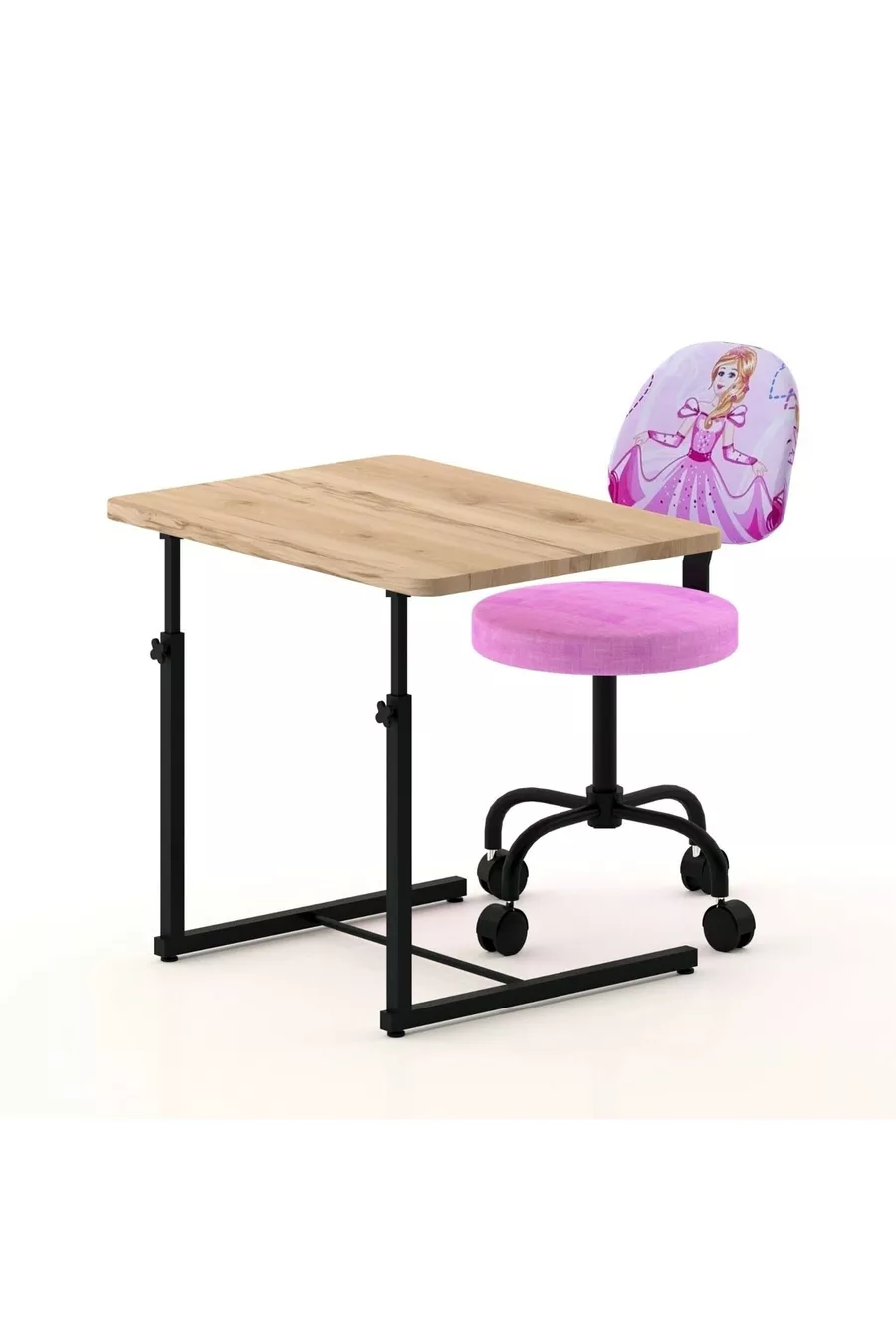 Ensemble fauteuil roulant et table pour enfants à thème Princesse Cendrillon pour les activités d'étude