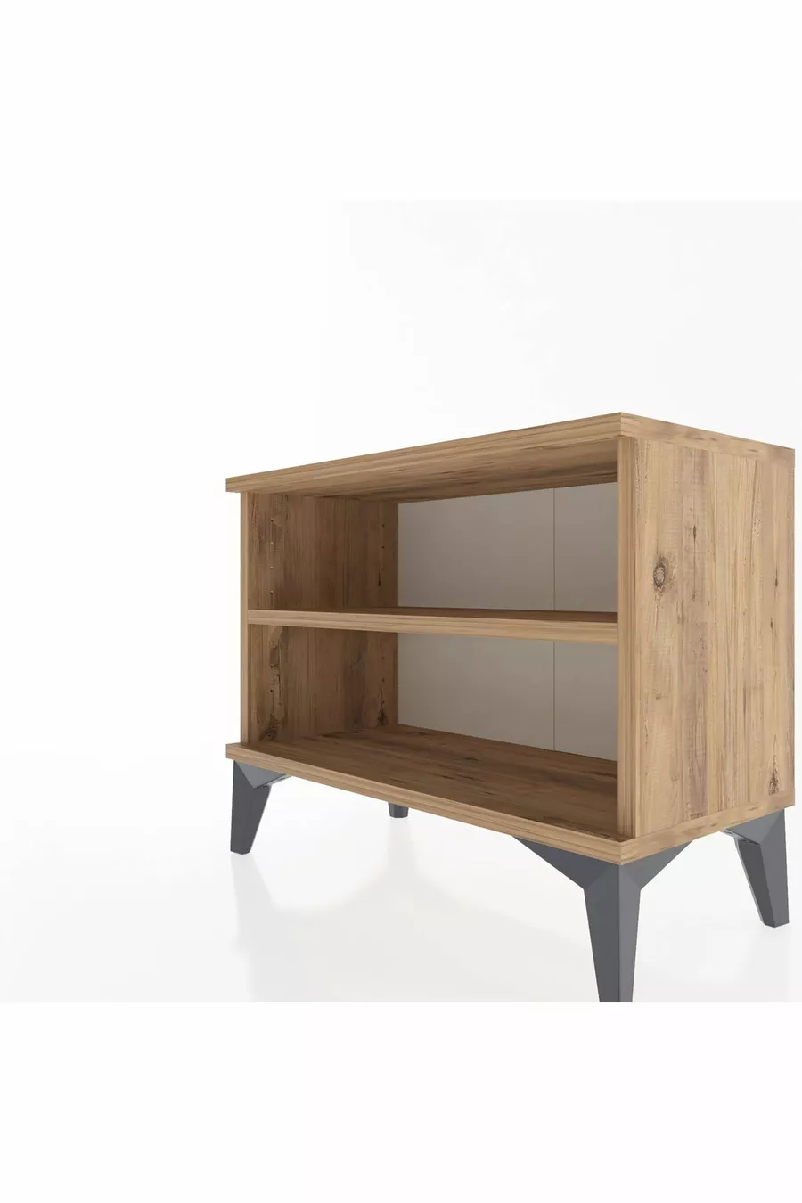 Table de chevet Arges à une étagère, pin-pine