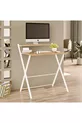 Table d'ordinateur portable élégante et durable avec pieds en métal non vacillants, bureau pliant, table de travail pour ordinateur portable