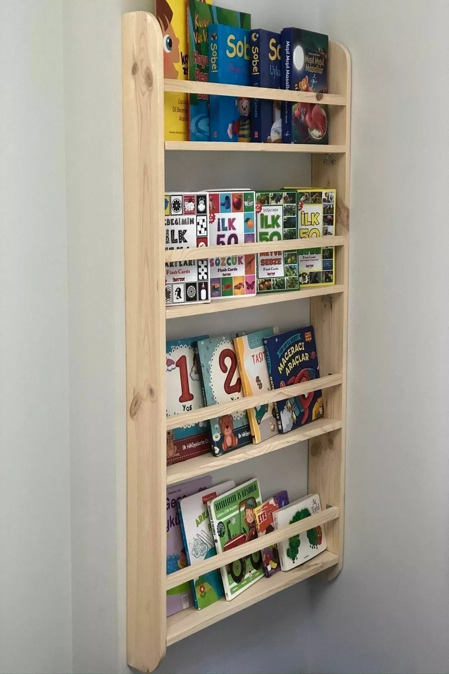 Montessori Boekenkast Kinderkamer Educatieve Boekenkast Babykamer Houten Wandplank  Cm