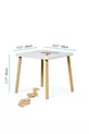 Table d'activité Safir Chêne Naturel avec 2 Chaises Ensemble Table et Chaises pour Enfants