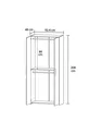 Retro-8 Twee-Deurs Twee-Klep Kast Wit