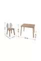 Table d'activité pour enfants Safir Chêne Blanc avec 2 chaises