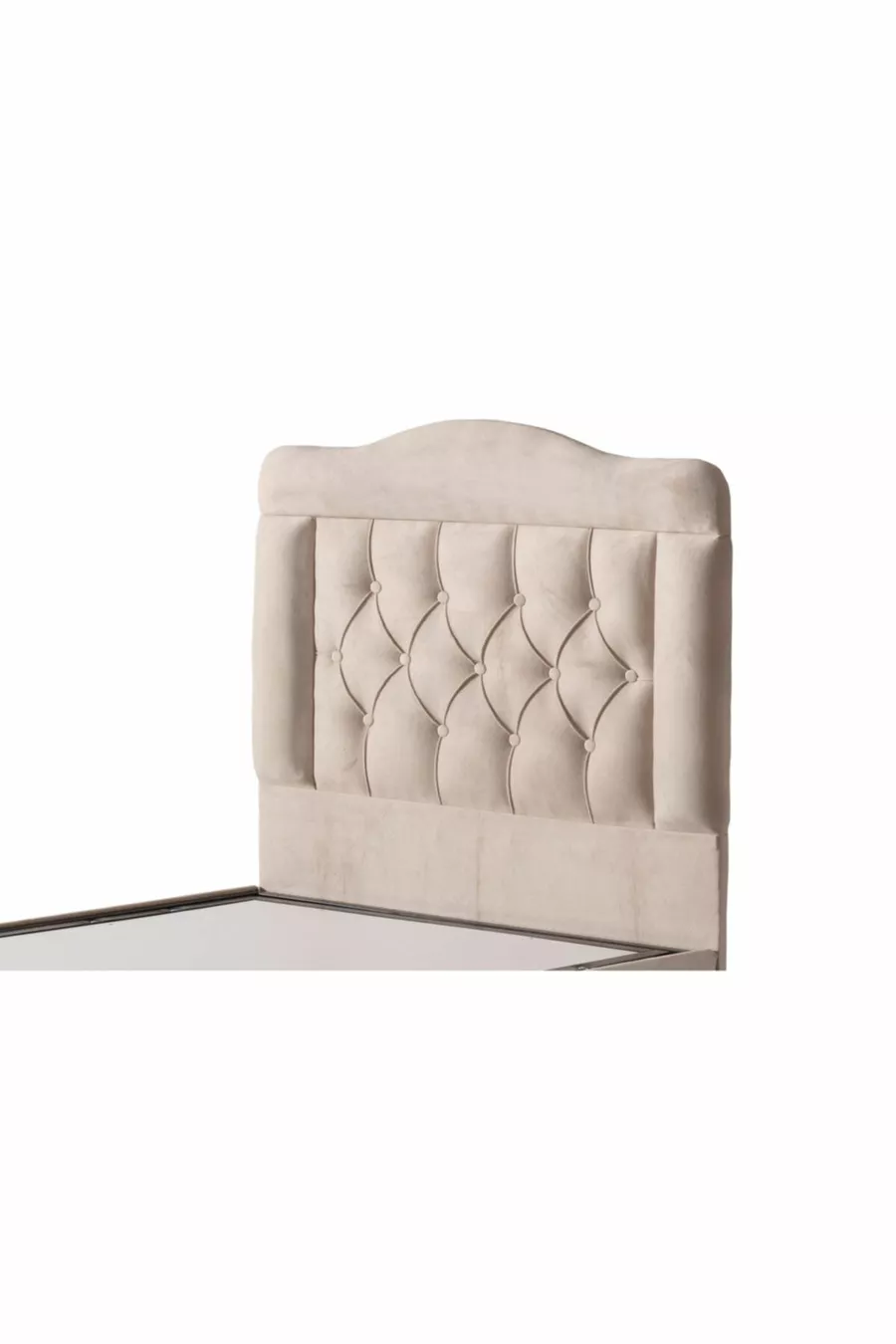 Testata Singola Vogue in Tessuto Crema di Lusso cm