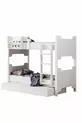 MDF Profile Bunk Bed, Eurasia Detachable Bunk Bed, Twin Bunk Bed White