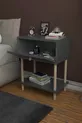 Chevet moderne avec étagères et abattant, organiseur de chevet pour chambre à coucher, table d'appoint en bois avec pieds - Anthracite