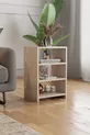 Table de chevet à 4 étagères pour chambre à coucher, table de chevet avec compartiments, table de chevet de chevet - Travertin