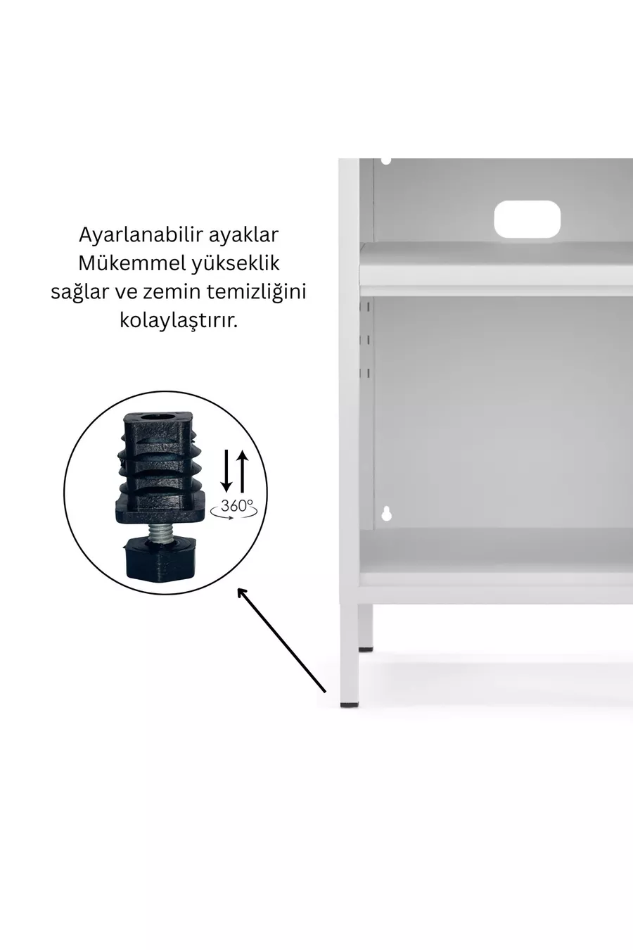Pera Commode Étagère Ouverte, 5 x x cm - 9 Options de Couleurs Disponibles