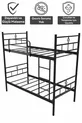 Koza Ranza Black Convertible Metal Bunk Bed Compatible with Mattress