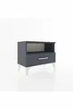 Arges Commode Single Shelf Single Drawer Anthracite-Anthracite