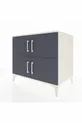 Commode Kronos 3 étagères 4 portes Pierre de Lune-Anthracite