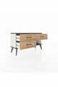 Commode Arges 3 tiroirs Pierre d'Agate-Anthracite/Pin
