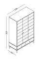Chambre d'enfant Marin (Armoire 3 portes + * Montessori + Commode)