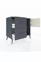 Hyperion Dressoir Met Eén Plank, 2 Lades En Eén Deur Antraciet-Steen/Antraciet