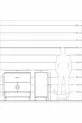Kronos Dresser with 2 Shelves, 1 Drawer, 2 Doors, Anthracite-Ash