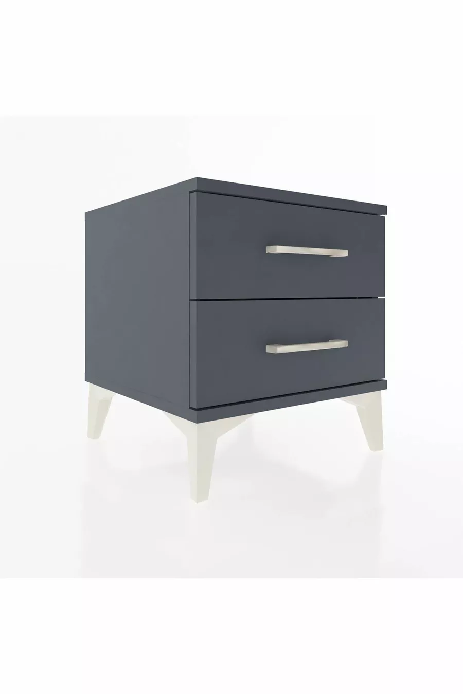 Chevet Hyperion 2 tiroirs Anthracite-Anthracite