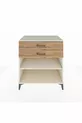 Commode Kronos avec une étagère et 2 tiroirs, Pierre de Lune-Pin