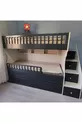 Letto a castello per bambini modello intagliato Bianco Antracite